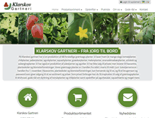 Tablet Screenshot of klarskovgartneri.dk